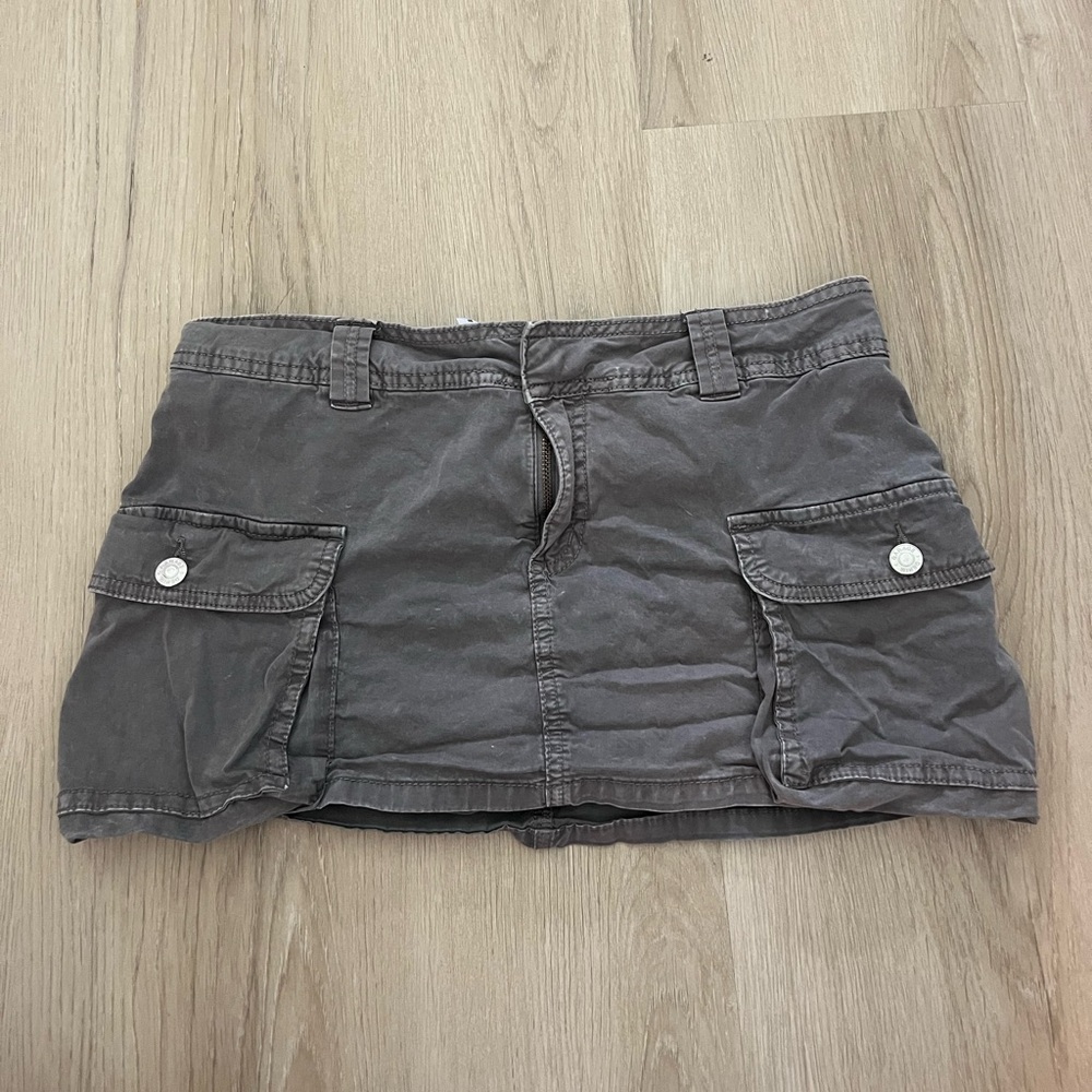 Garage Stone Gray Mini Skirt